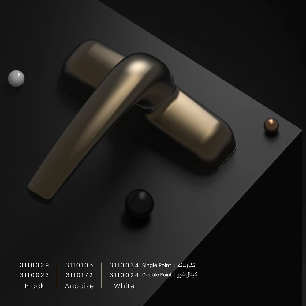 دستگیره تراورس مشکی پنجره