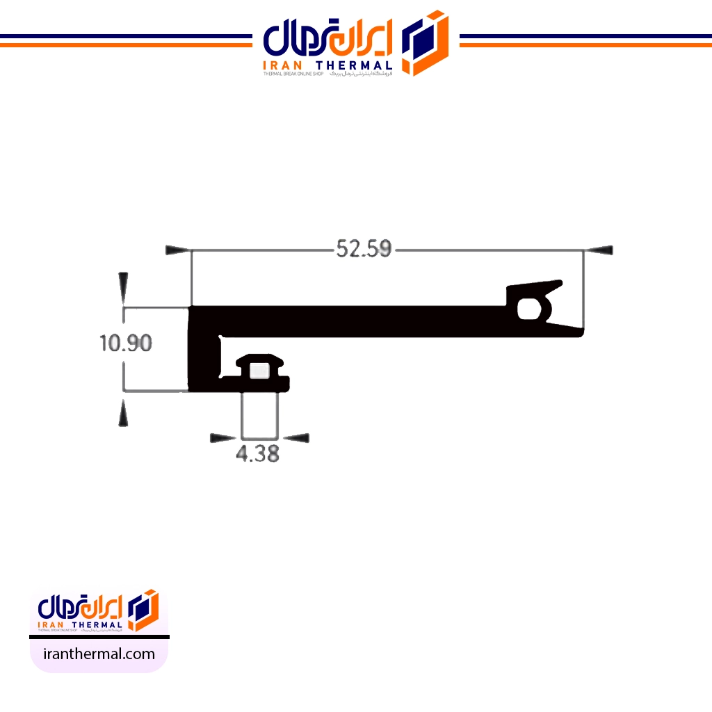 لاستیک نمای کرتین وال مدل B819 لاستیک نمای کرتین وال مدل B819 - Image 1