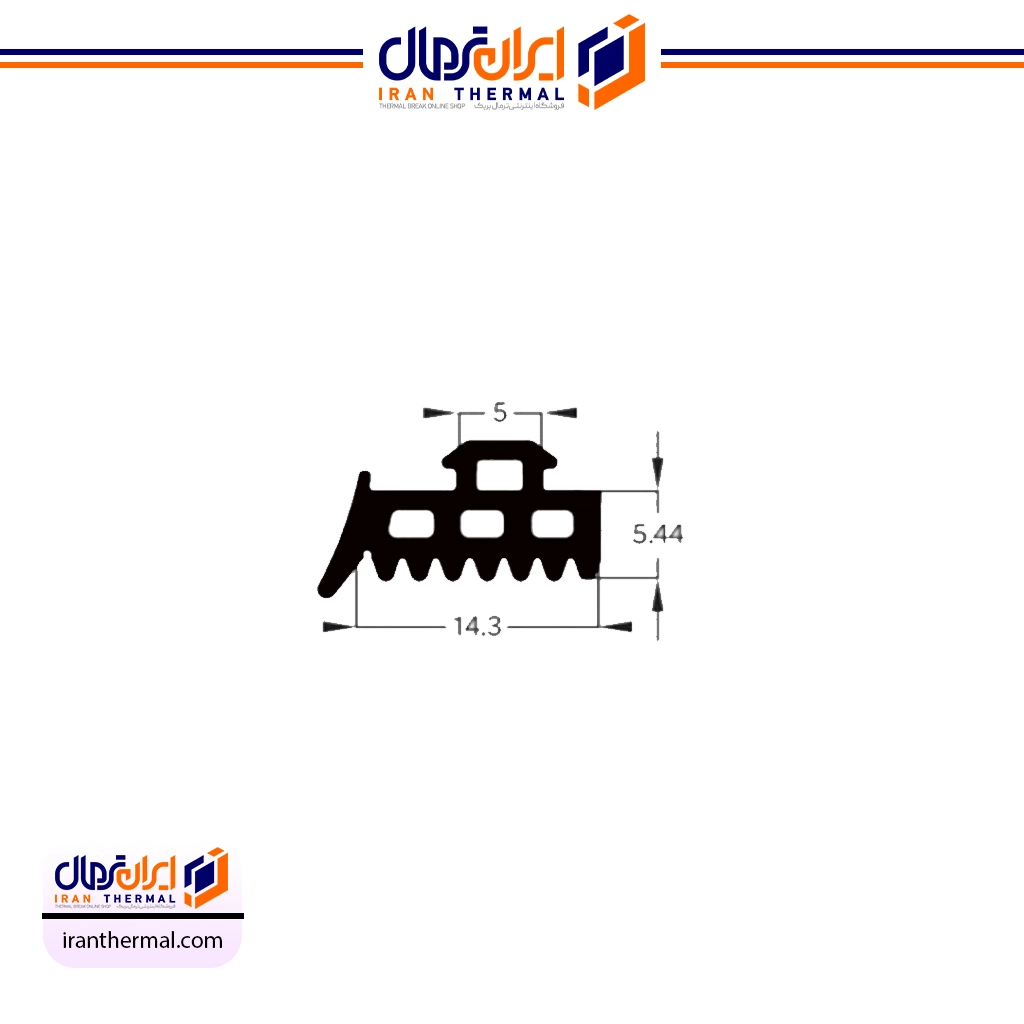 لاستیک نمای کرتین وال مدل CW41 لاستیک نمای کرتین وال مدل CW41 - Image 1