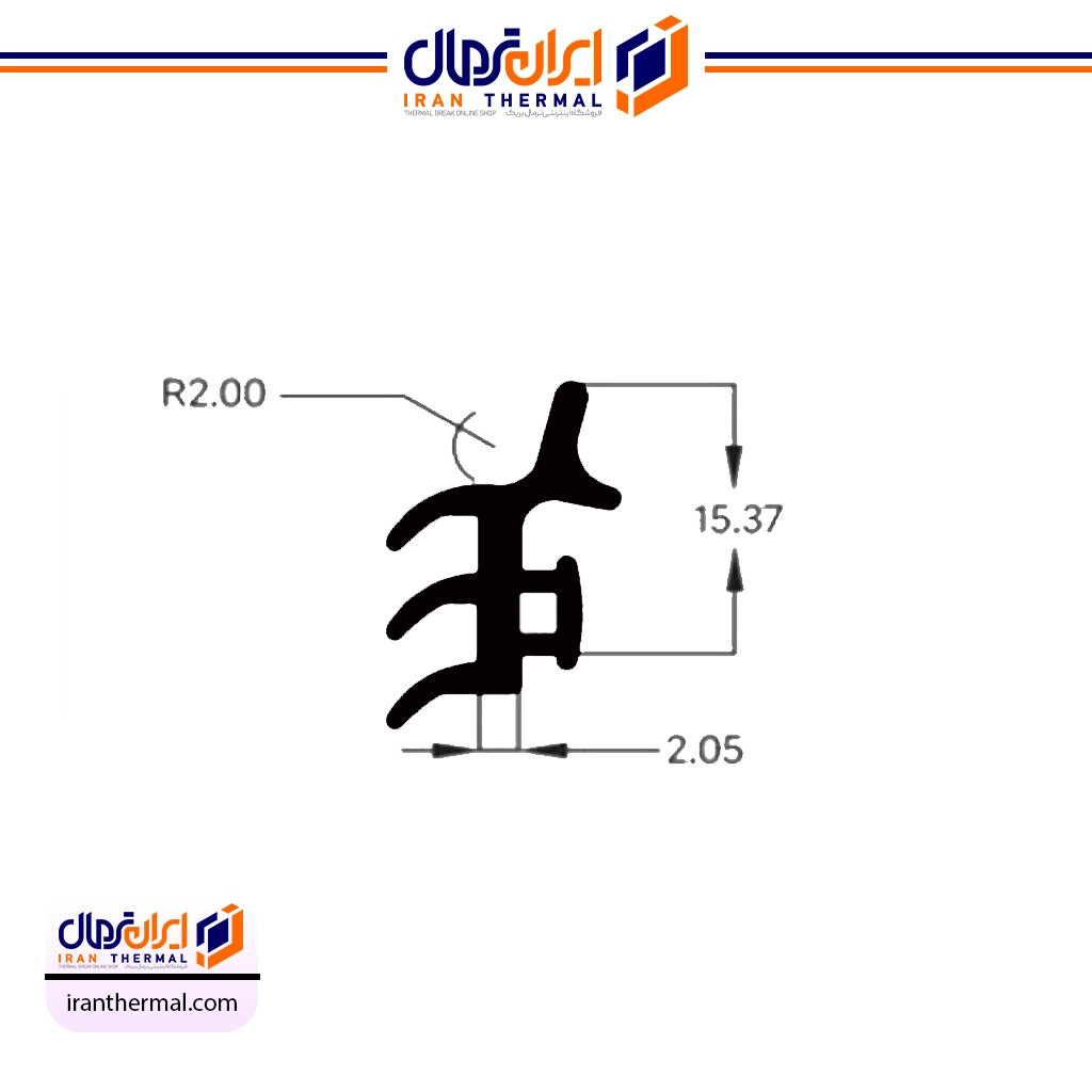 لاستیک نمای کرتین وال مدل CYF10 لاستیک نمای کرتین وال مدل CYF10 - Image 1