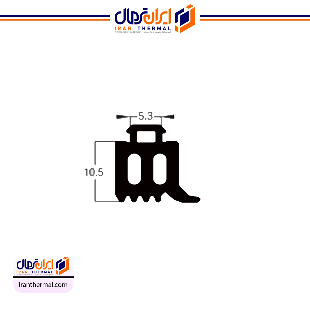 لاستیک نمای کرتین وال مدل EPIL84 لاستیک نمای کرتین وال مدل EPIL84 - Image 1