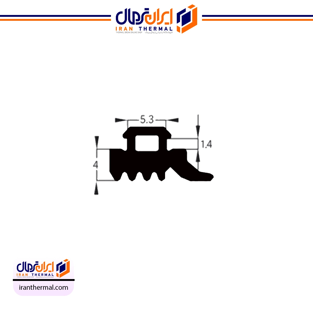 لاستیک نمای کرتین وال مدل EPIL85 لاستیک نمای کرتین وال مدل EPIL85 - Image 1